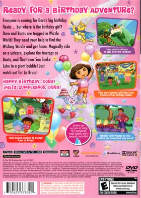 Nickelodeon Dora's Big Birthday Adventure box cover back